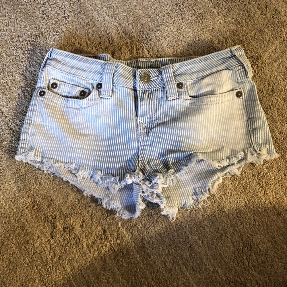 True religion denim shorts